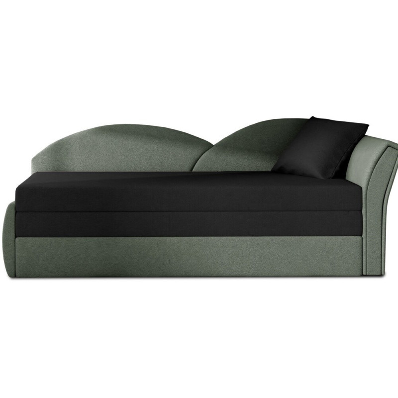 Tapczan dwuosobowy rozkładany AGA czarno-szary 150x180 – SofaMarket