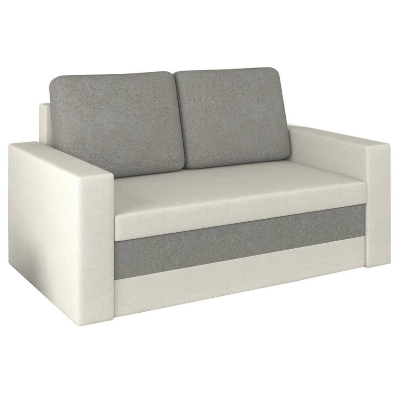 WAVE - szaro-biała sofa dwuosobowa rozkładana