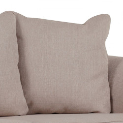 poduszki - Beżowa sofa 2 osobowa rozkładana z pojemnikiem na pościel ESTELLA