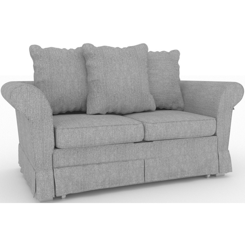 Mała szara sofa rozkładana dwuosobowa - Estella