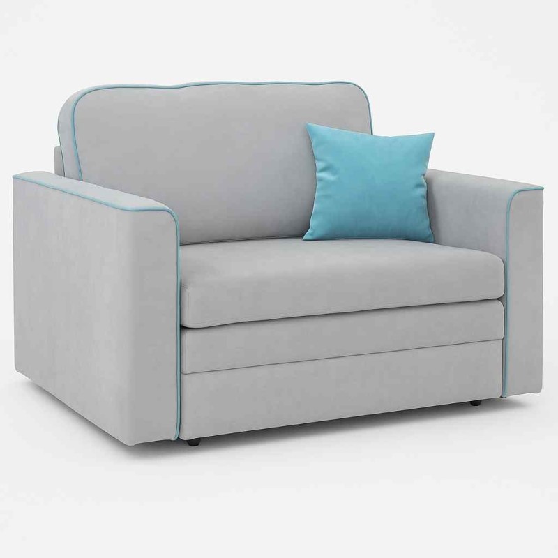 Sofa Kamila – jednoosobowa sofa z funkcją spania i pojemnikiem
