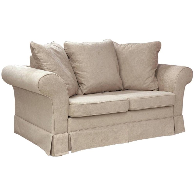 Sofa dwuosobowa rozkładana Estella w tkaninie boucle