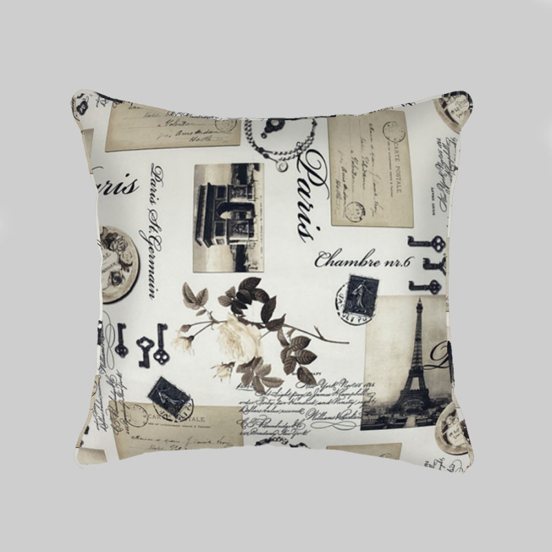 Poduszka dekoracyjna 55x55 cm - STELLA z motywem Paris -3 Poduszka dekoracyjna 55x55 cm - STELLA z motywem Paris -3