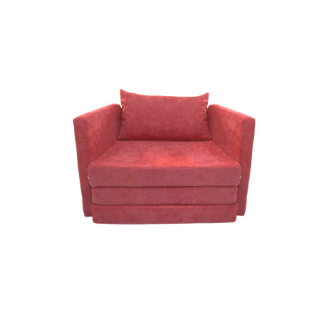 BOBI - mała czerwona sofa rozkładana dla dziecka