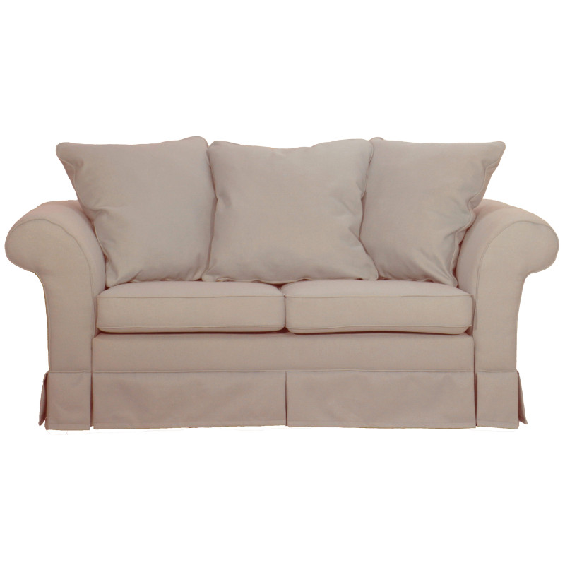 Jasnobrązowa sofa z funkcją spania Estella tkanina Delicato 4 (kawa z mlekiem, jasny brąz, karmelowy)