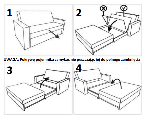 Rozkładanie sofy